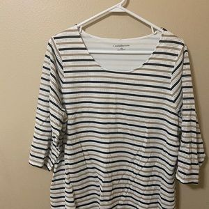 Croft&Barrow multilayer stripped shirt